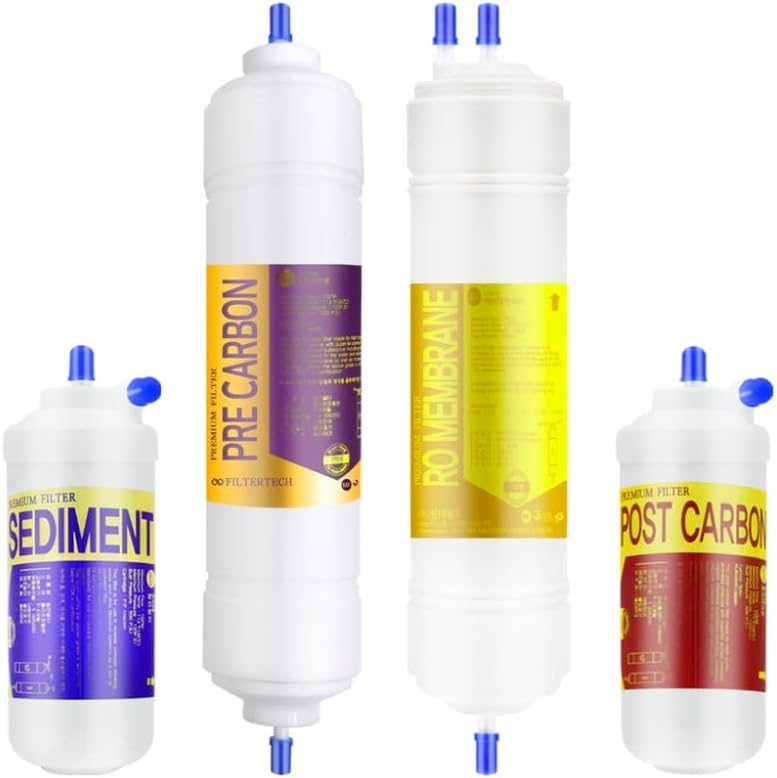 4EA Premium Replacement Water Filter Set for Chungho Nais: CHP-5280D/CHP-2240D/CHP-3690D/CHP-5160D - 1 micron