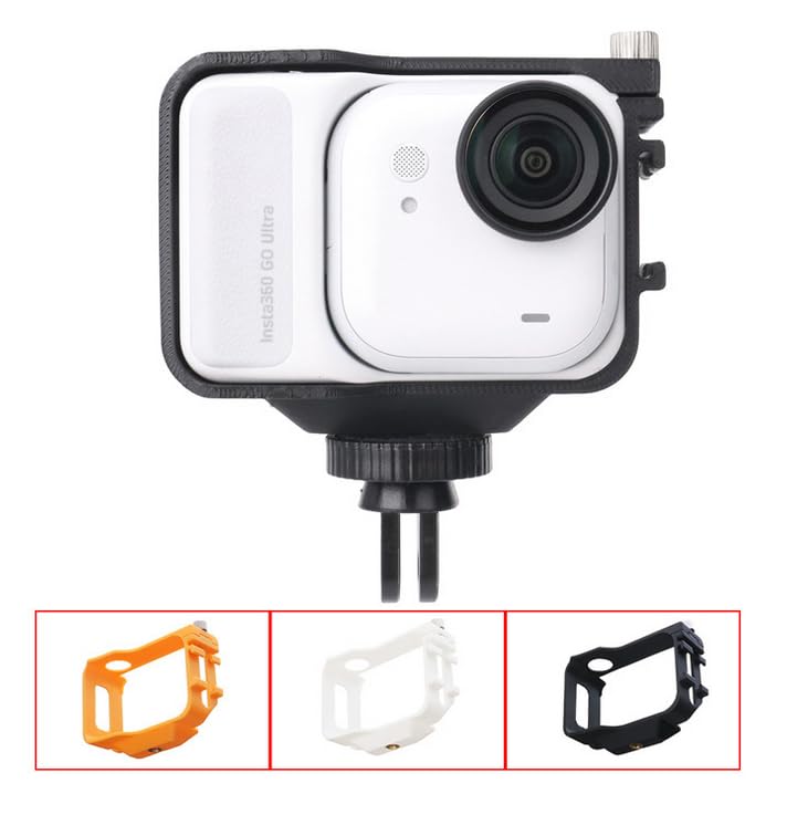 Protector para cámara Insta360 Go Ultra marco ABS naranja miniatura 3