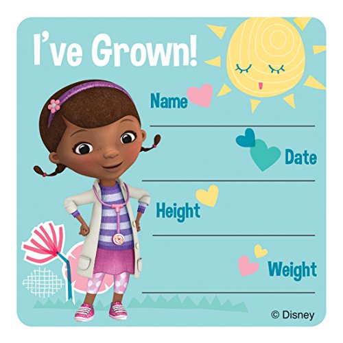 Doc McStuffins Lot de 100 autocollants « I've Grown »