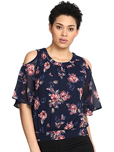 Image of Harpa Black Printed Blouse(GR5186-BLACK)