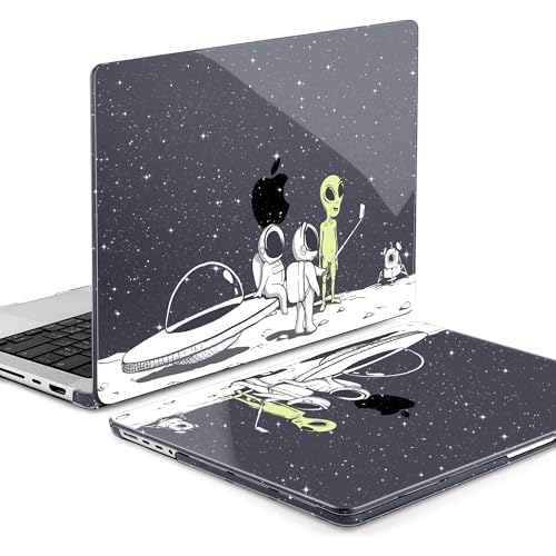 Image of MEEgoodo Case for MacBook Pro 16 inch 2026 2024 2023 2021, Laptop Hard Shell Compatible with M5 M4 M3 M2 M1 Pro /Max Chip, Fit Model A3429 /A3428 /A3403 /A3186 /A2991 /A2780 /A2485, Astronauts & Alien