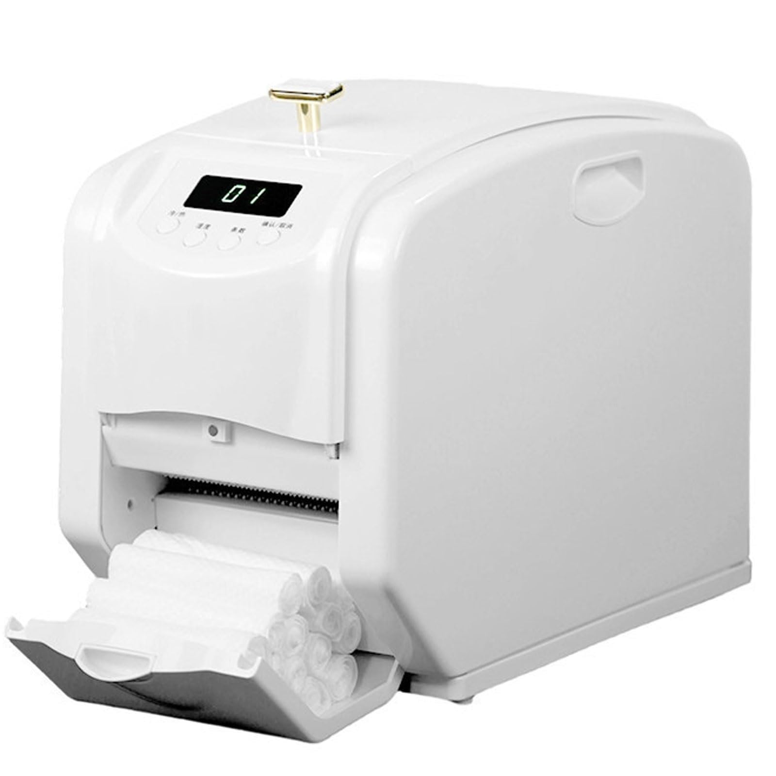 Dispenser scaldasalviette elettrico per spa e salone, temperatura costante 50-60°C, 25 fogli/min, funzione caldo e freddo per la cura del viso