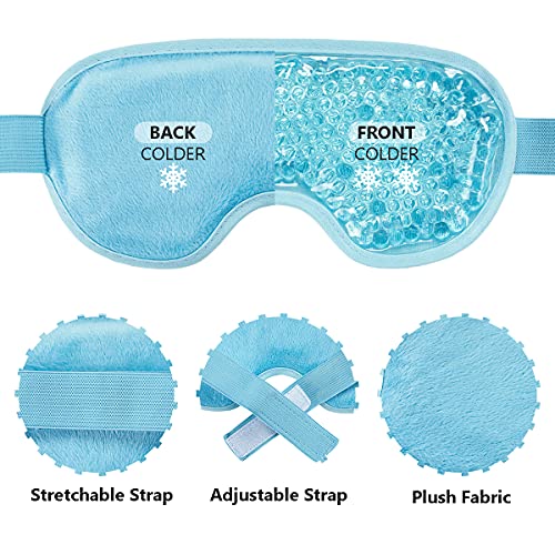 Zequech Wärmende/Kühlende Gel-Augenmaske, Wärme- und Kühlende Augenmaske für Migräne-Kopfschmerzen, Augenschwellungen, Dunkle Kreise, Cooling Eye Mask, Entspannung & Verspannungen Linder - Image 4