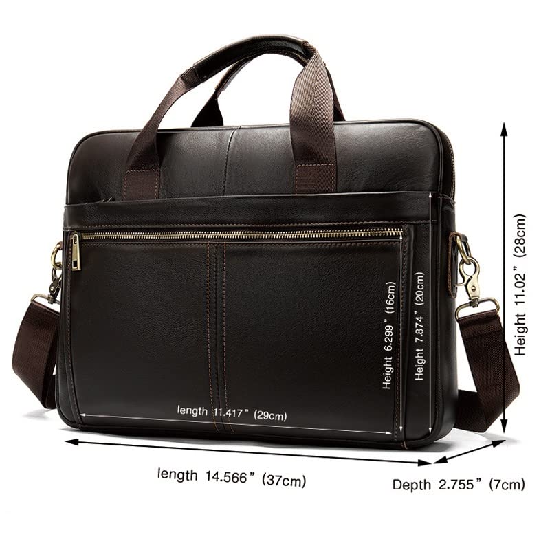 Bolso de cuero para laptop y oficina miniatura 3