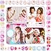Audab 144 Pieces Mini Nails Set for Kids Press on Girls Nails Kit Fake Nail Tips Short False Nail Full Cover Stick on Nails for Kids 8-12 Sleepovers Stuff Spa Parties Supplies Valentine Day Gifts