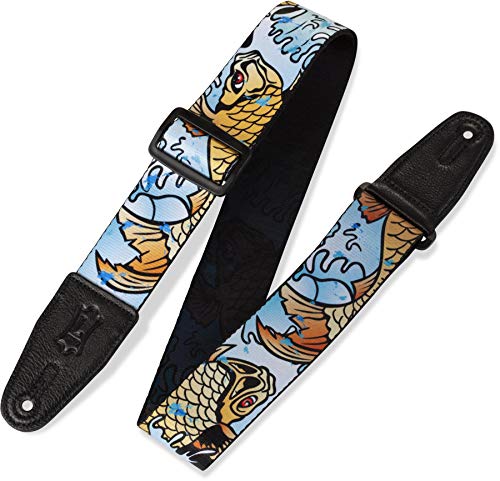 Levy's Leathers 2" Polyester Guitar Strap Sublimation-Printed with original artist's Design, Genuine Leather Ends (MPD2-009)