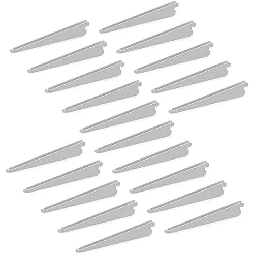 Emuca 7908812 Équerres d'étagère pour rail double perforation pas 32mm,