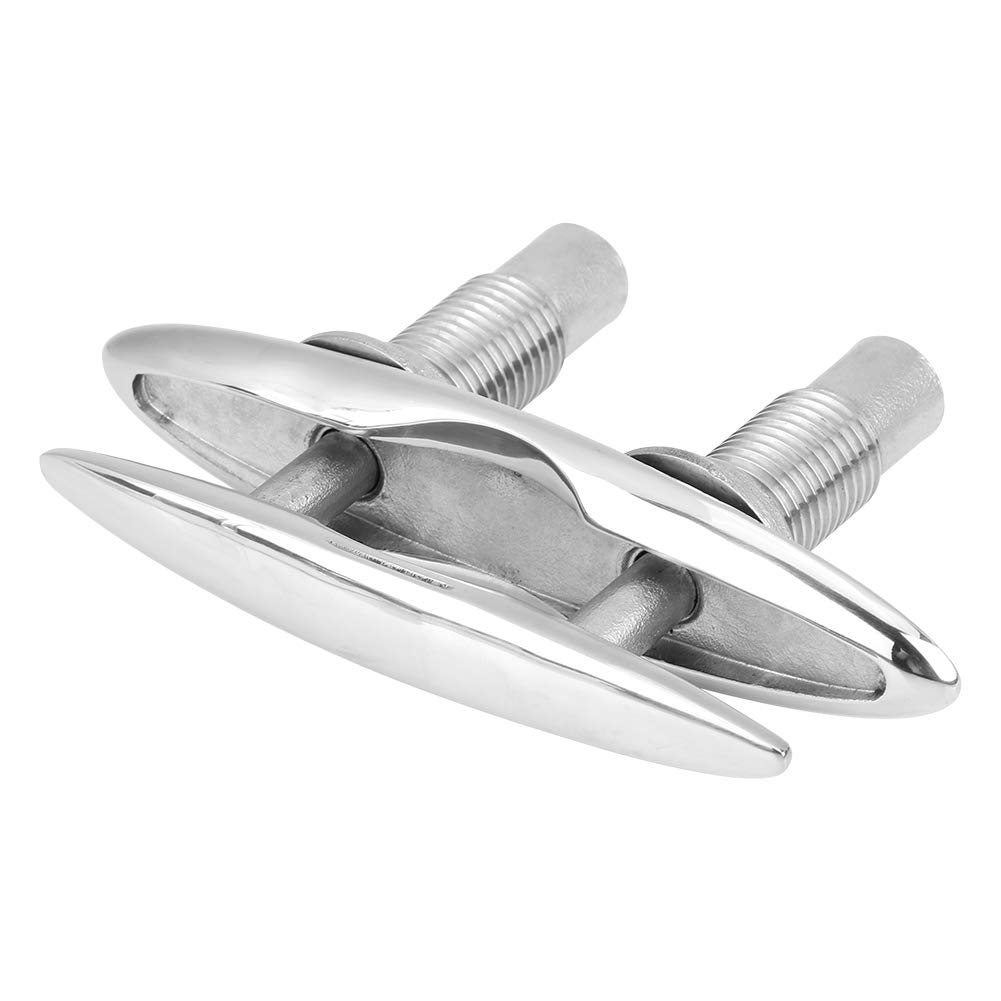 KIMISS Ordentliche Klampe andocken Bootsanlegedock Ordentlich Klampe Offene Basis Bootsklampe, Dockklampe Alle 316 Edelstahl Bootsanlegezubehör(6")