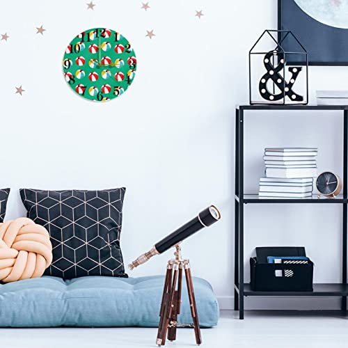 Horloge murale à quartz silencieuse de 25,4 cm verte pour école et salle de réunion - 6
