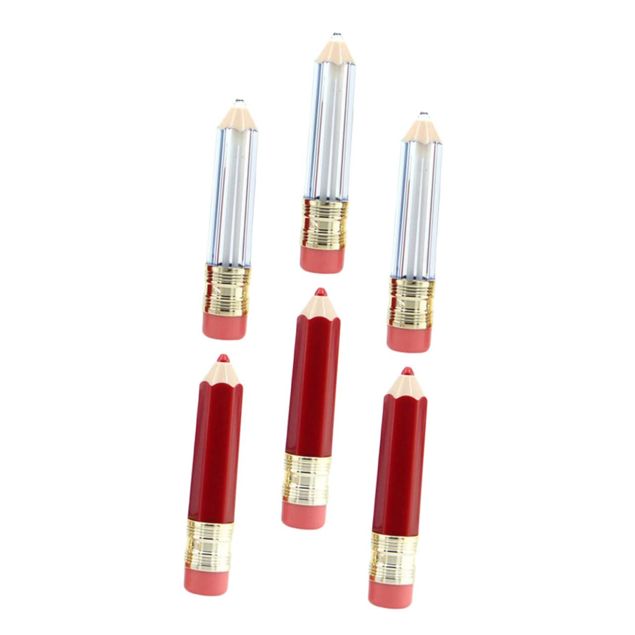 Angoily 30stücke Lippenstift Rohlinge Leere Lippenbalsam Röhren Wiederverwendbar Nachfüllbar Transparente Und Rote Stifte Für Kosmetische Anwendungen Und Reisen