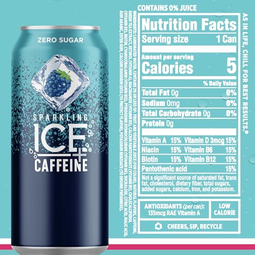 Sparkling Ice +Caffeine Variety Pack, Flavored Sparkling Water, Zero Sugar thumb #8