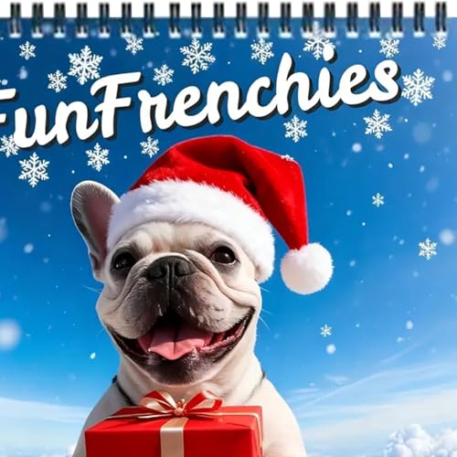 Weqizuerqi Wandkalender 2026 | Monatliches Dickes Papier Mit Notizen,Französische Bulldogge Kalender 2026 Planer | Für Akademische Termine Home Office Schulwohnheim Familie Schüler Lehrer Weihnachten