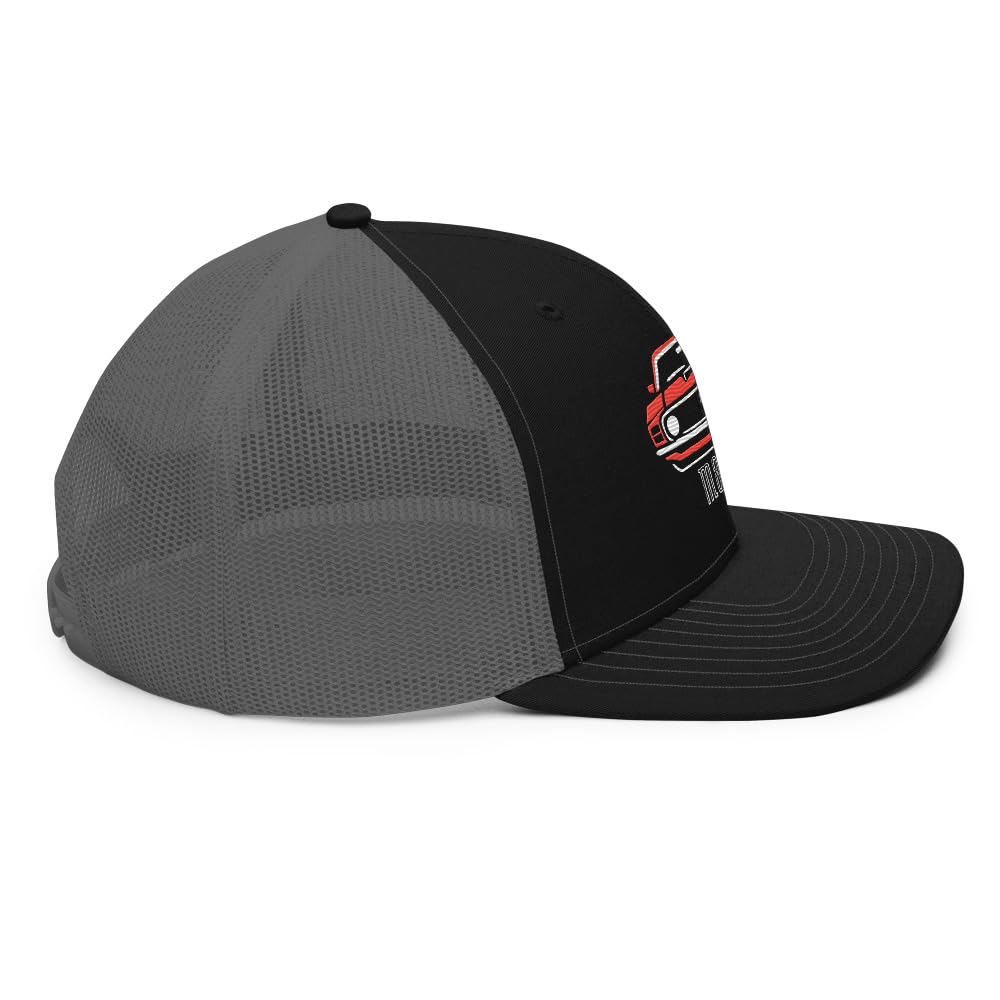 1970 Red Mach 1 Hut für Stang Besitzer Classic Muscle Car Enthusiasten Trucker Cap