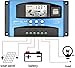 100A MPPT Solar Charge Controller 12v/24v Current Auto Focus MPPT Tracking Charge with LCD Display Dual USB Solar Regulator Charge Controller Multiple Load Control Modes