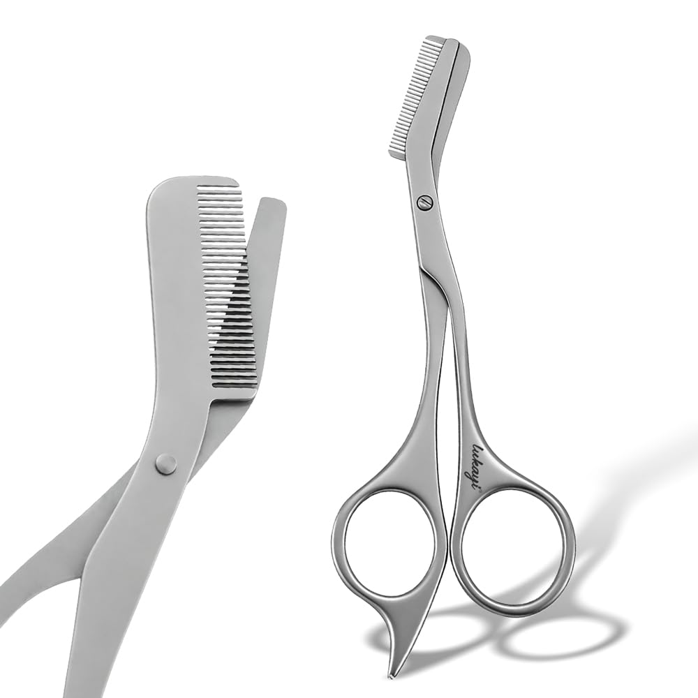 Eyebrow Scissors Professional Grooming Tool for Women Men, Precision Stainless Steel Brow Trimmer for Facial Hair & Eyebrow Shaping for Women & Men