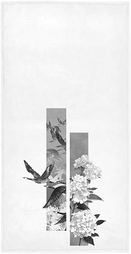 フェイスタオル 薄手 タオル 人気 おしゃれ 抗菌防臭 白黒 和風 日本 鶴 紫陽花 速乾 子供 こども ふわふわ 耐久性 装飾