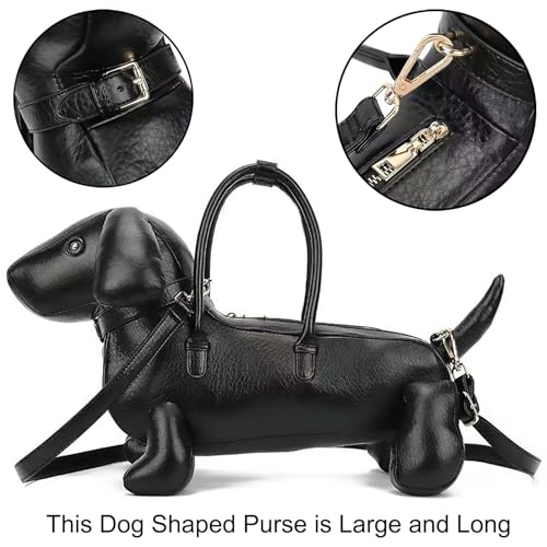 Image of Women PU Leather Unique Novelty Dog Shaped Crossbody Shoulder Bag Handbag Purse
