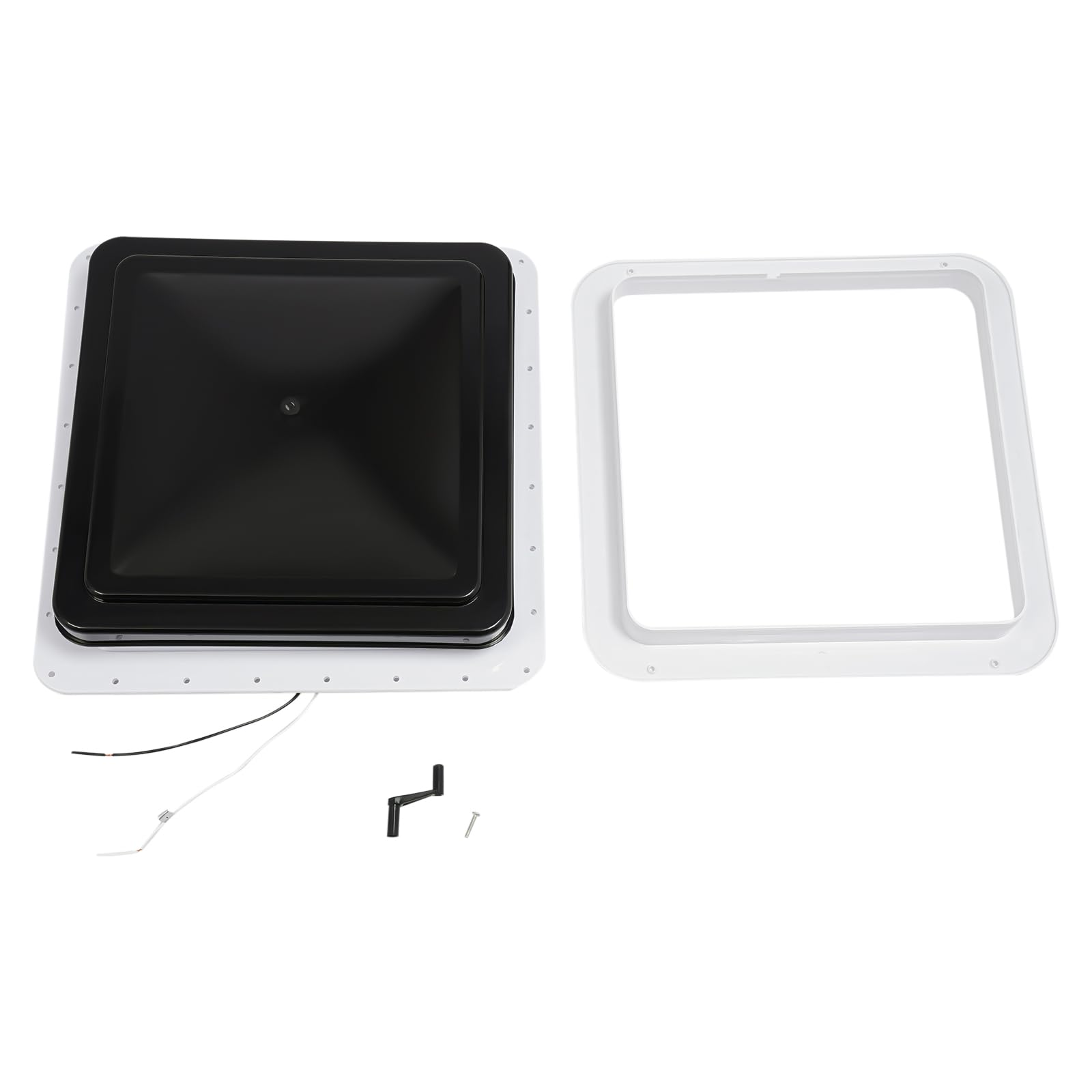 Ventana de caravana 42x42 cm, tragaluz de tejado, tragaluz con pantalla, claraboyas Wnmobil