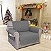 Easy-Going Sofa Slipcover Chair Cover Waterproof Couch Cover Washable Sofa Cover Non-Slip Fabric Furniture Protector with Pocket for Pets Covers Pets Kids Children Dog Cat (Chair, Grey,Small)