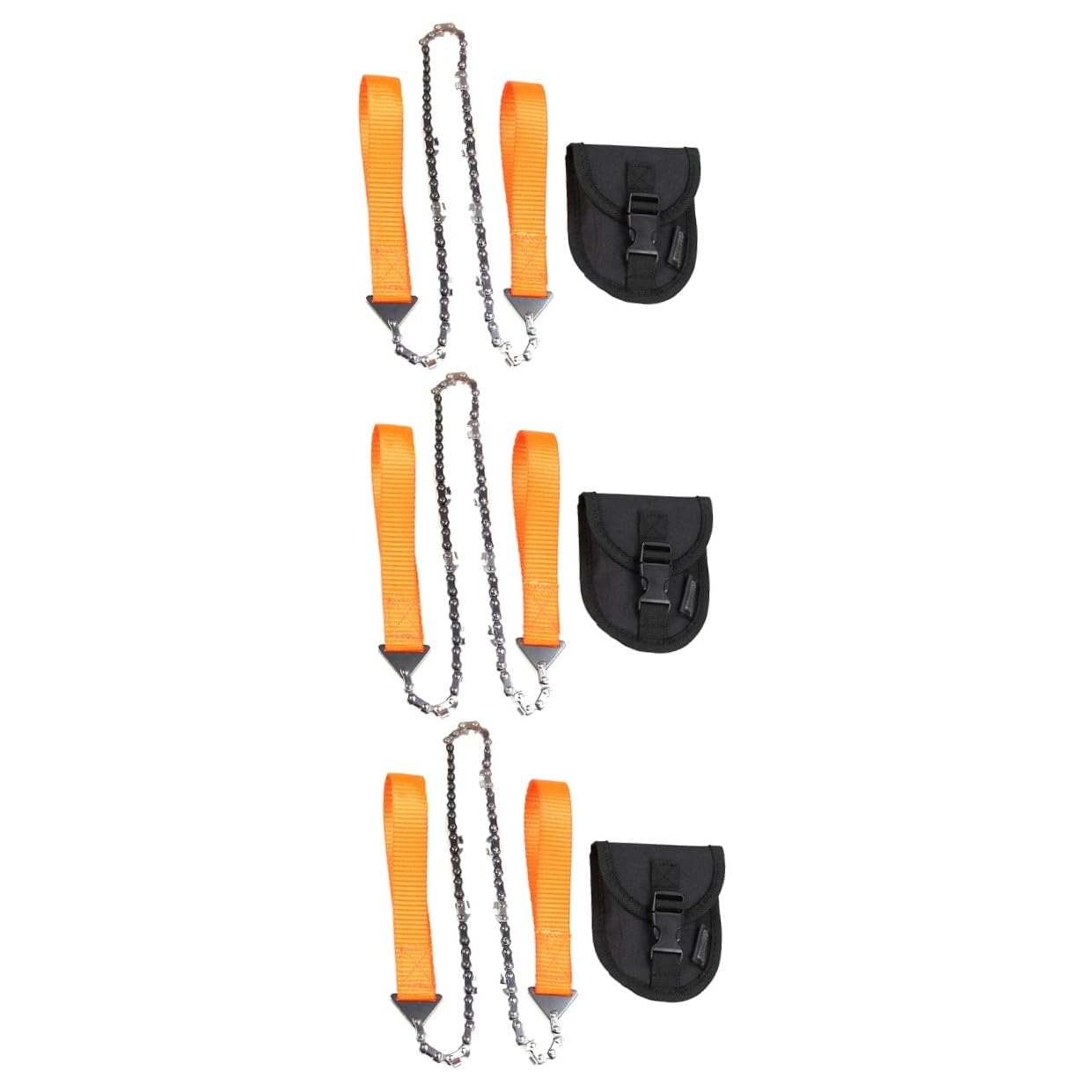 POPETPOP Scie À Chaîne Pliante Portable Outil De Camping Efficace 3 Pièces Avec Étui De Rangement Pour La Survie En Extérieur