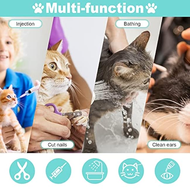 Cat Bathing Bag - Adjustable Cat Washing Net Anti-bite & Anti-Scratch Cat Shower Restraint Bag, Breathable Mesh Cat Grooming Bag for Bath, Nail Trimming & Injection-9mXmRMO0