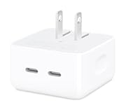 Apple 35W Dual USB-C Port Compact Power Adapter&colon; Fast and Convenient Charging&comma; Type C Wall Charger