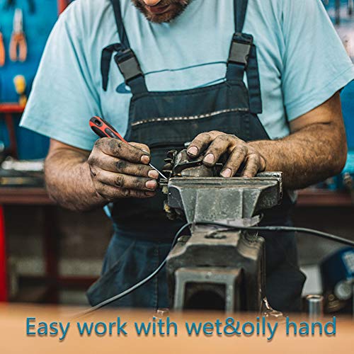 Magnetic Screwdriver Set,5 Pieces Slotted and Phillips Screwdriver with Ergonomic Comfortable Non-skid Handle,Permanent Magnetic Tips,Rust Resistant Heavy Duty Craftsman Toolkit For Wet, Oily Hand