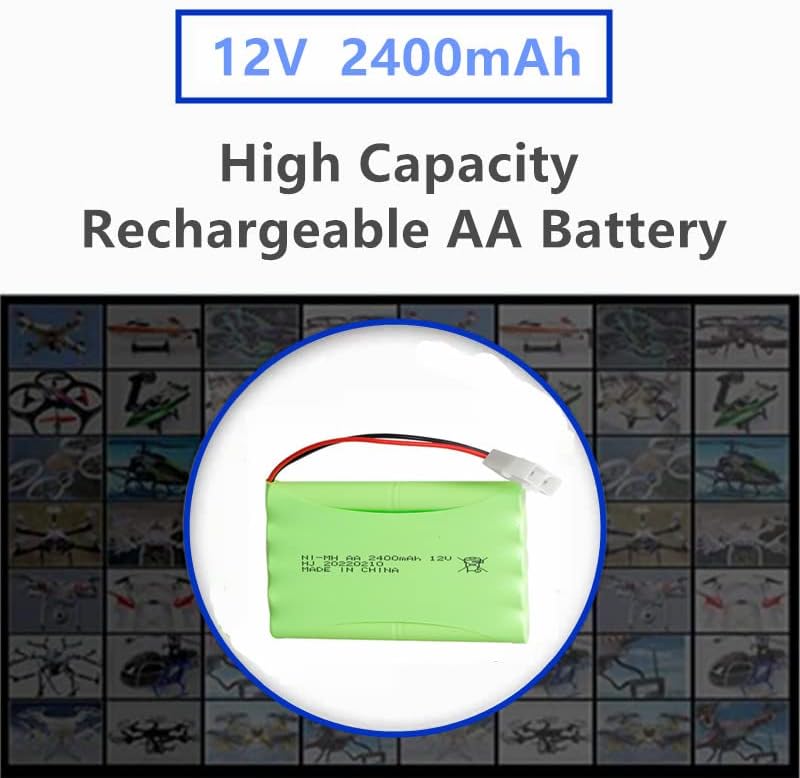 Miniatura 4 de Paquete de batería AA NI-MH de 12V 2400mAh con conector Tamiya estándar para RC juguetes herramienta eléctrica