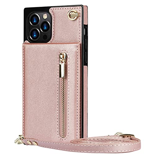 Pochette iPhone fermeture éclair avec porte-carte et bandoulière