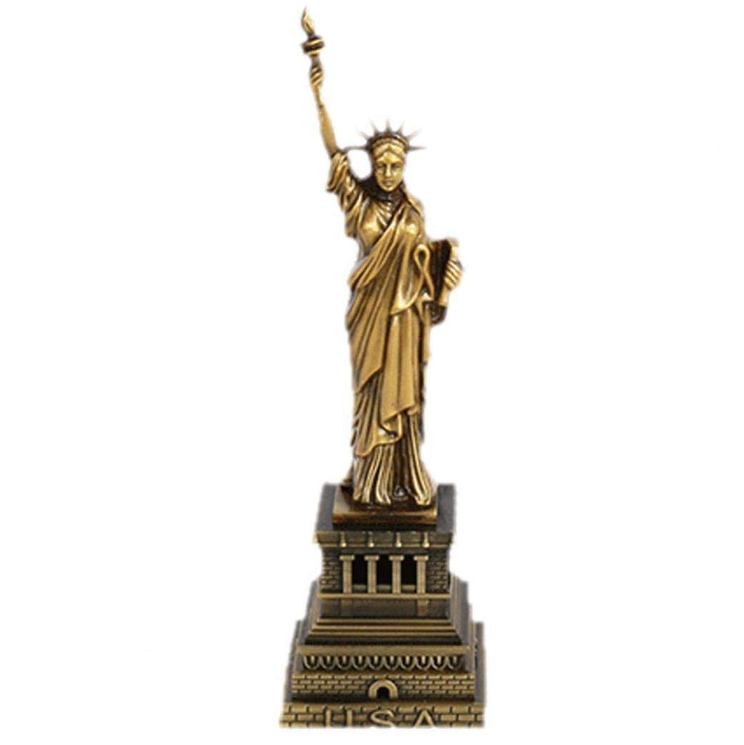Froiny 9.8 Inches High Alloy Statue of Liberty Figurine Vintage Architecture Model Statue of Liberty Miniatures Decorative Crafts