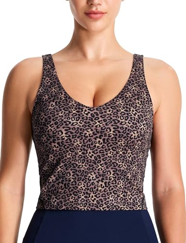 Image of THE GYM PEOPLE Womens' Sports Bra Longline Wirefree Padded with Medium Support