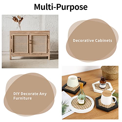 24" Width Natural Cane Webbing 5Feet, Rattan Webbing Roll For Caning Projects, Woven Open Mesh Cane For Furniture, Chair, Cabinet, Ceiling, Bed #TOP3