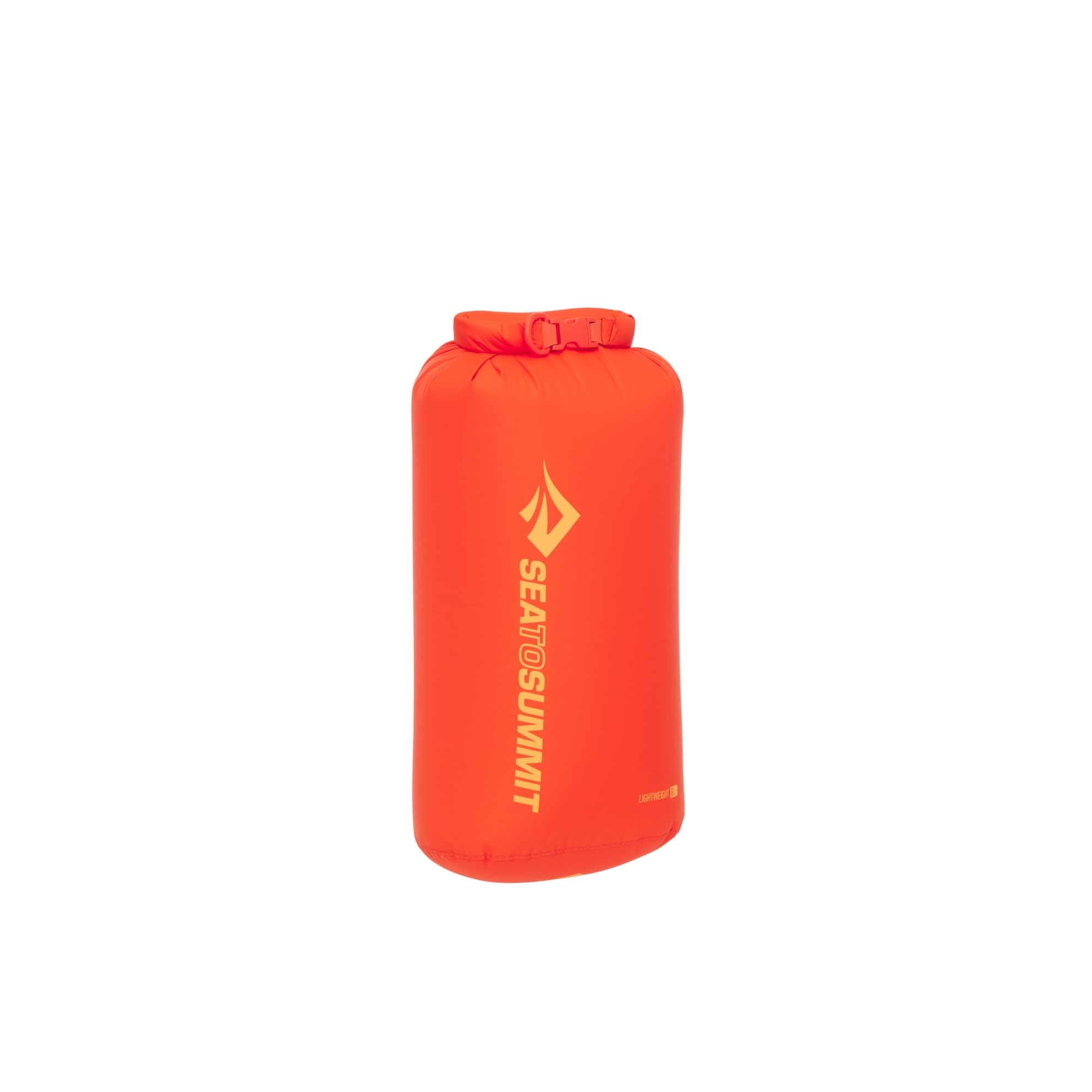 SEA TO SUMMIT - Lightweight Dry Bag M 8L - Waterproof Storage - Roll-Top Closure - Recycled Fabric - Base Lash Point & D-Ring - For Backpacking & Kayaking - 19.9 x 16.5 x 39cm - Spicy Orange- 67g