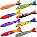 Haktoys Pool Toys Torpedo Diving Set – 8-Pack Dive Torpedos for Kids & Adults | Fast-Sinking Pool Torpedos for Swim Training, Underwater Games & Water Play | Gliding Diving Torpedo Rockets