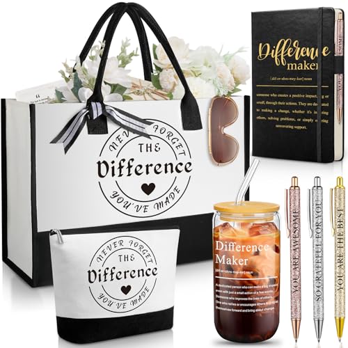 Image of Funnymoom 7 Pcs Difference Maker Gift Thank You Gifts for Women Employee Appreciation Gifts Set for Graduation Teacher Nurse