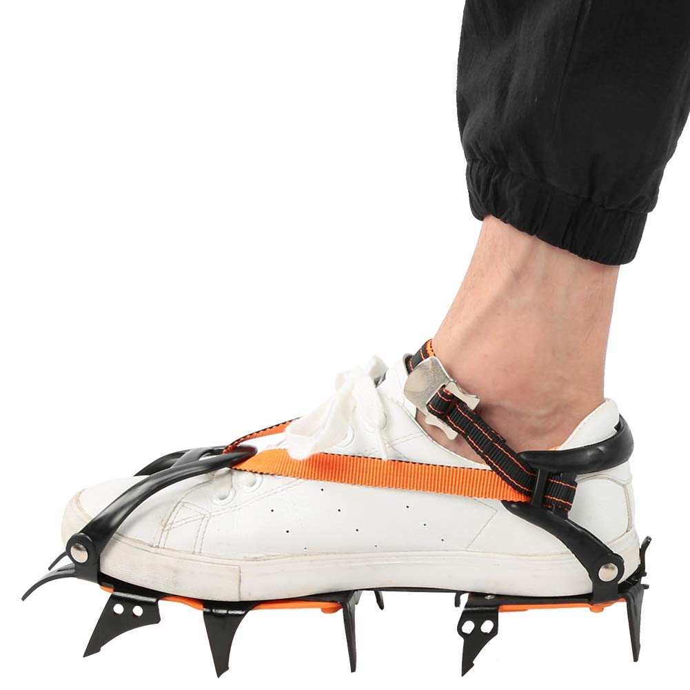 Tacchetti da ghiaccio da neve, 1 paio di ramponi per artigli a molla a 12 denti all'aperto Stivali antiscivolo Scarpe da ghiaccio Accessori per la copertura, Offre una buona trazione su ghiaccio e nev