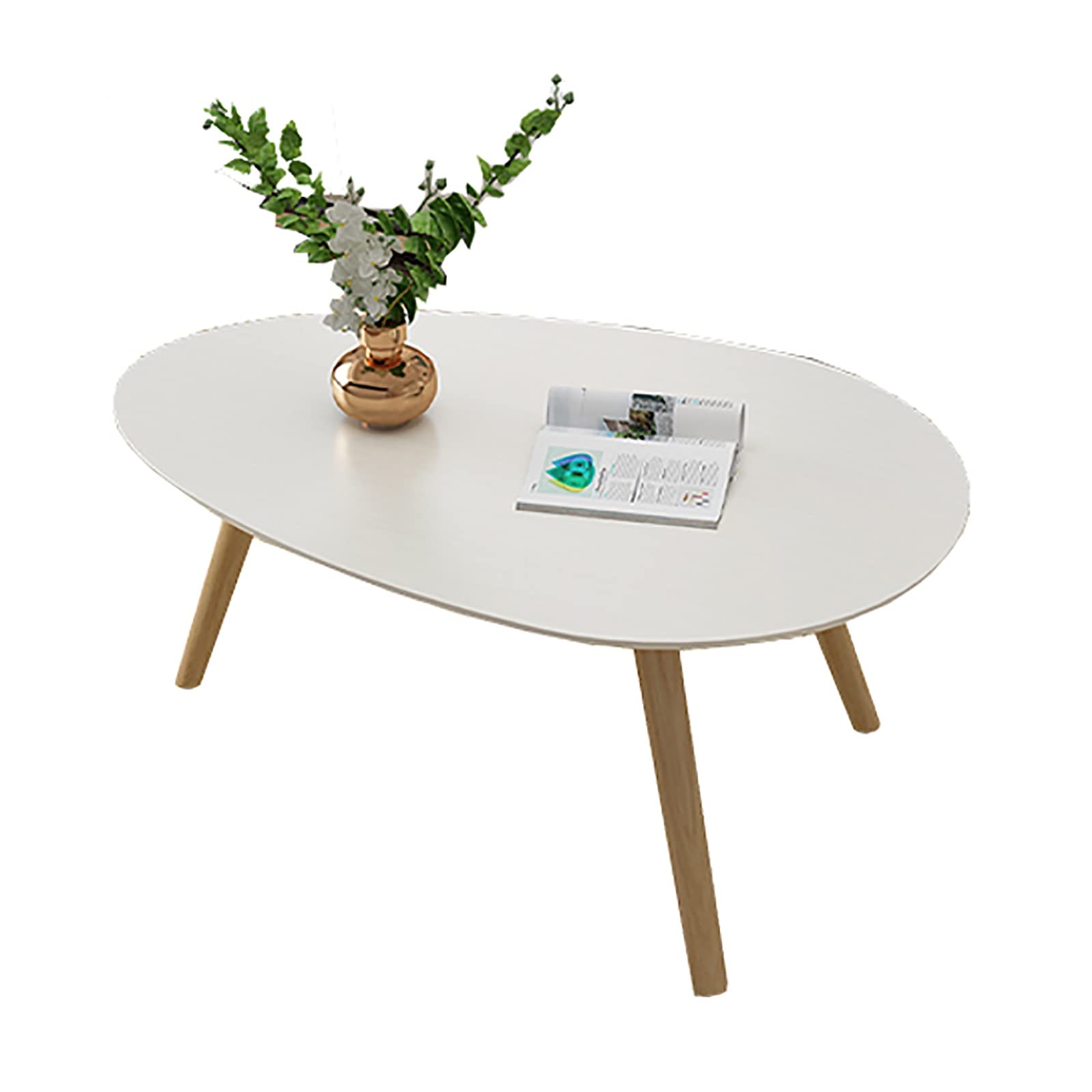 Coffee Table Oval Living Room Teardrop Side Table Modern Style Tea