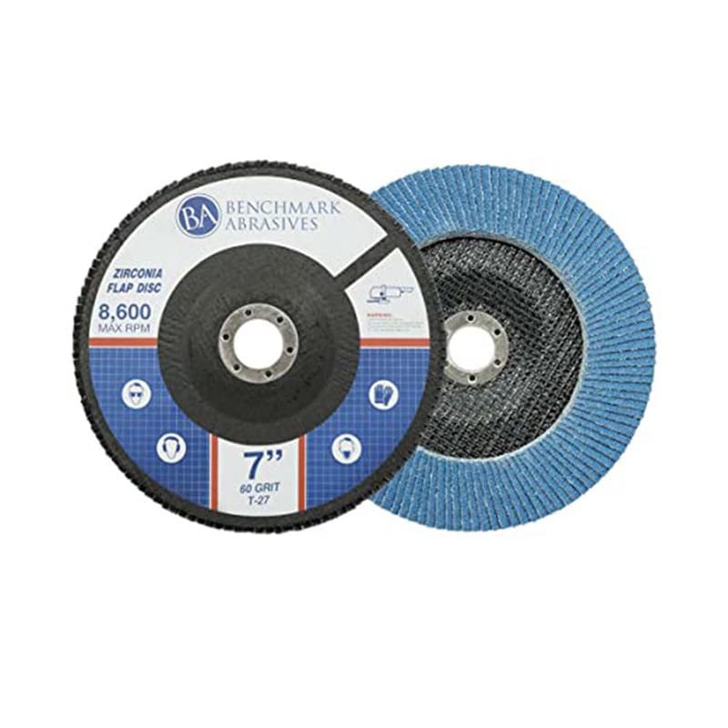 Miniatura 2 de Benchmark Abrasives Discos de solapa tipo 27 de circonio jumbo de alta densidad de 7 x 78 pulgadas para lijar, eliminar stock y óxido, acabado,