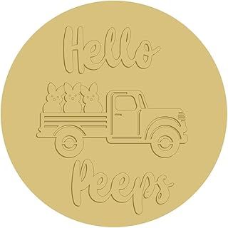 3D Hello Peeps Cutout Easter DÃ©cor Kids Craft Spring Decorations Door Hanger MDF Shape Canvas Style 1 Art 1 (12