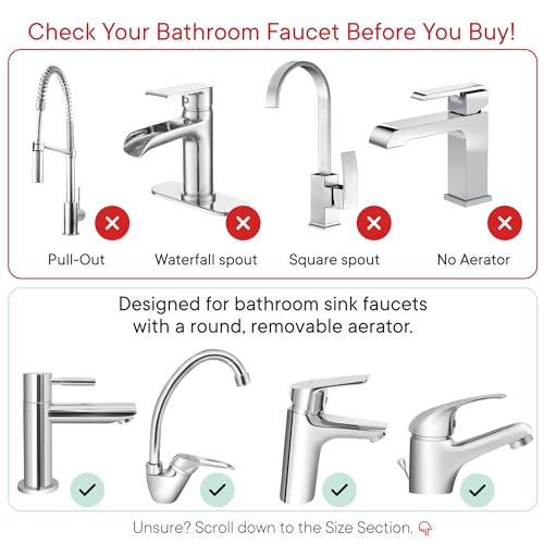 Image of Qure Skincare Bathroom Sink Filter Water Faucet for Skin, Reduces 99% Chlorine and Heavy Metals, Skin Hydration in 4 Weeks, Reduces Build-Up, Balances pH, Softer Skin & Hair - Silver