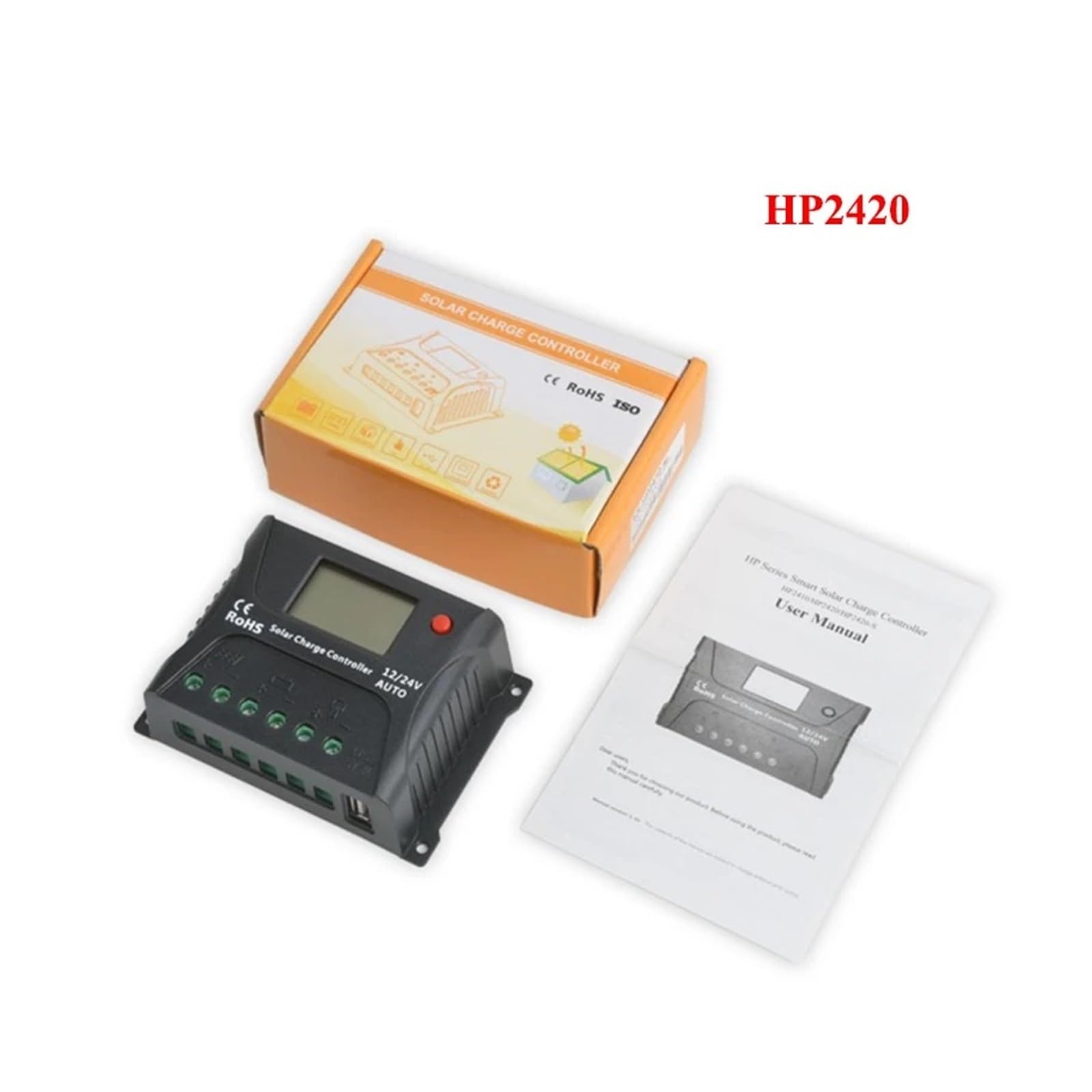 10A 20A 30A 40A 50A 60A Regolatore Di Carica Solare DC12V/24V Lavoro Automatico Pannelli Solari Regolatore Di Carica Della Batteria Regolatore(60A)