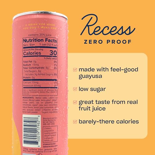 Image of Recess Zero Proof Grapefruit Paloma Mocktail, 12 Pack