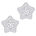 Orrous & Co. Legacy Collection Women's 18K White Gold Plated Cubic Zirconia Star Stud Earrings, One Size