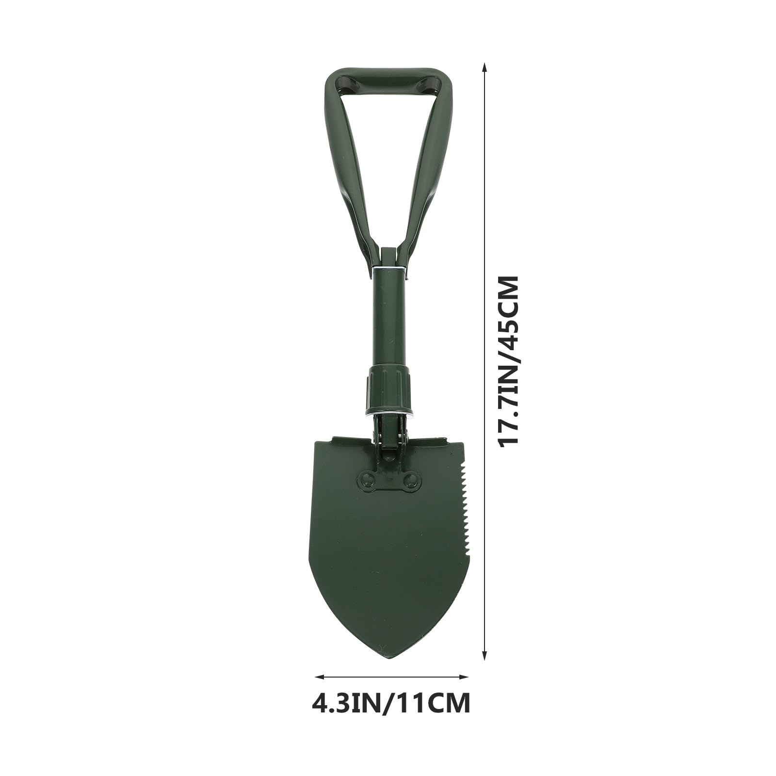 LIOOBO Outdoor Klappspaten aus Edelstahl mit Rost und Verformungsbeständigem Design Praktische Gartenschaufel für Camping und Feldarbeit 1 Satz Grün
