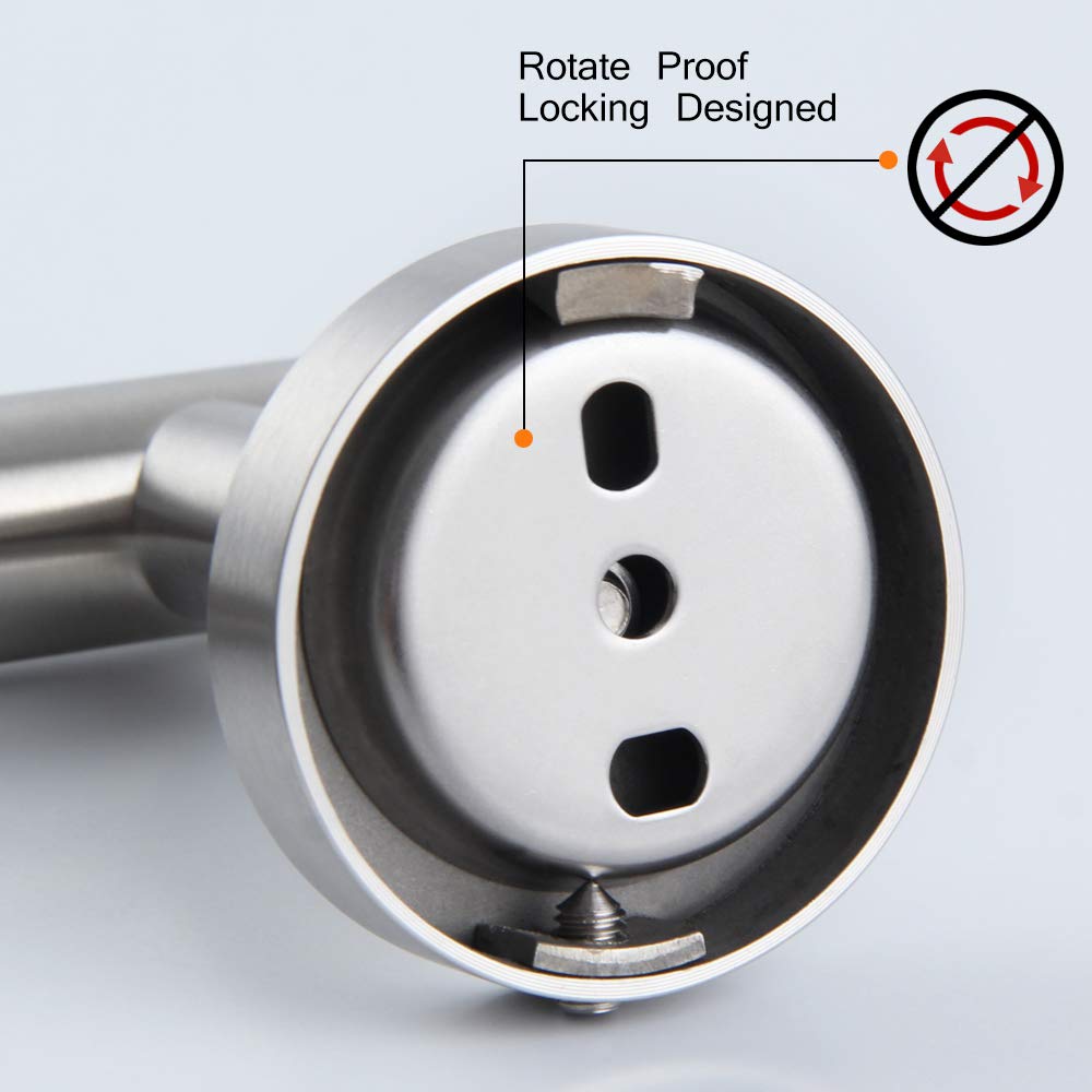Portasciugamani singolo da 30 cm, in acciaio inox spazzolato