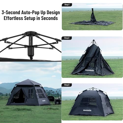 Carpa portátil para camping Windhike 4 personas 5m2 miniatura 3