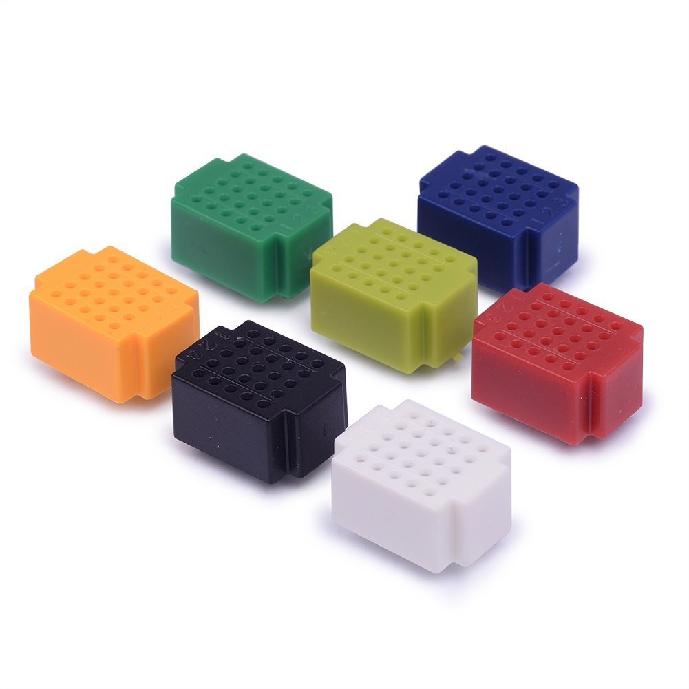 7pcs Colorful 25 Tie Points Mini Solderless Bread Board PCB Circuit Board