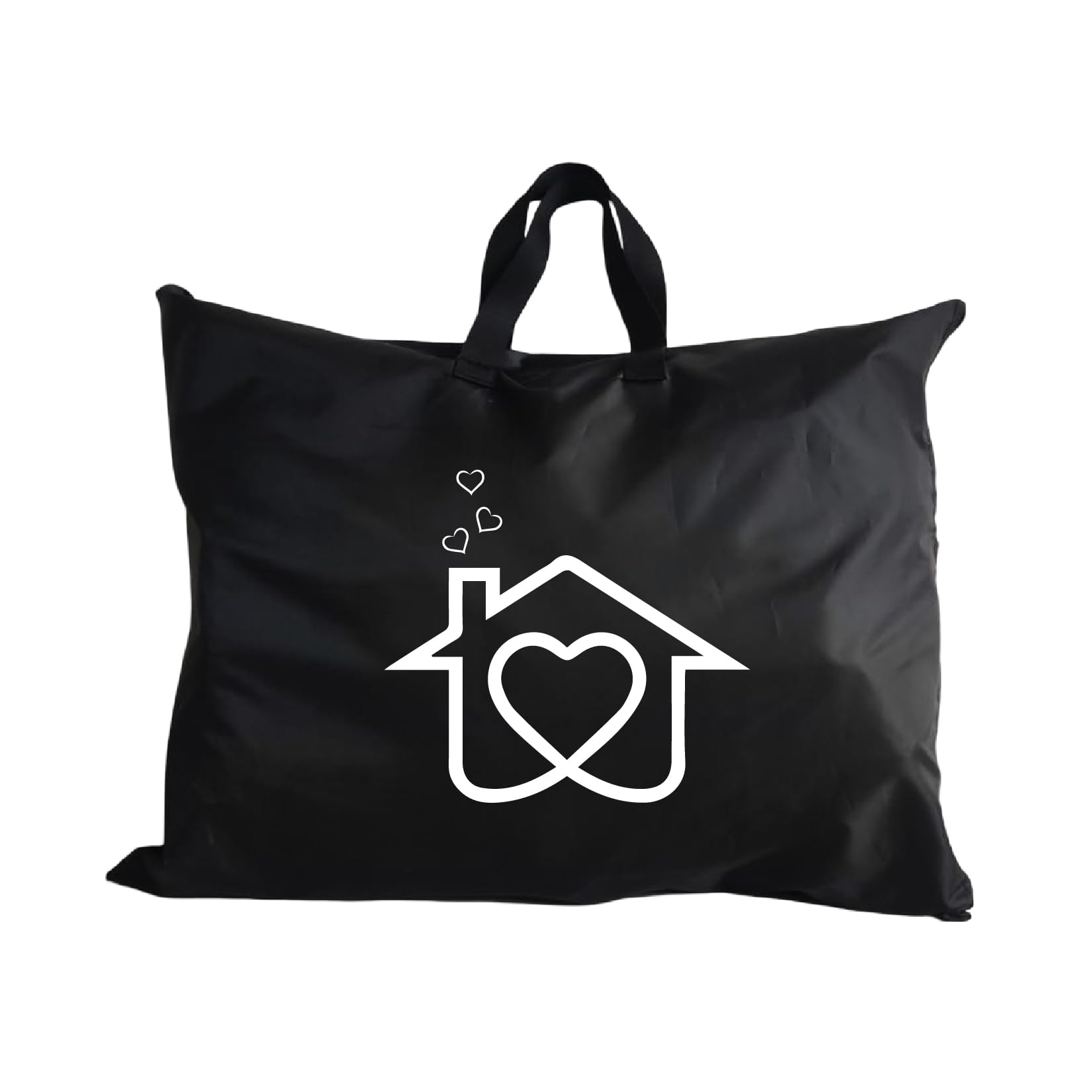 95miles garments Rain Cover Dust Proof Waterproof Cover for Office Bag Toys Clothes Books Lightweight (Love at Home, Black)-image-30
