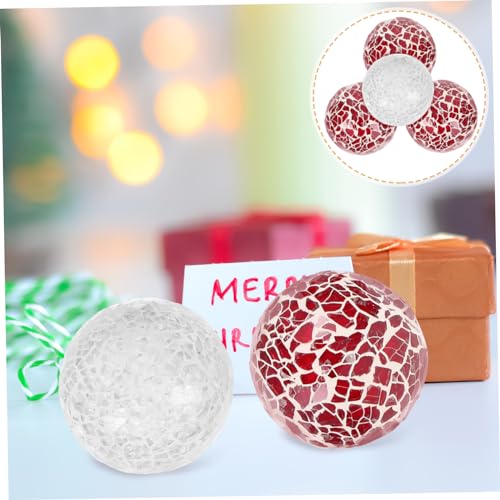 Sphères en mosaïque de verre décoration d'intérieur haut de gamme ornement table amosfun - 4