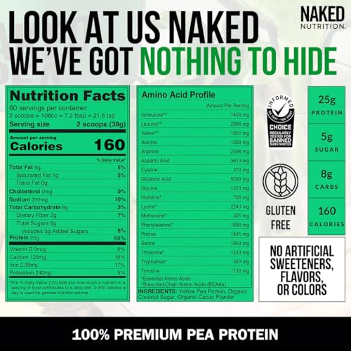 Naked Nutrition CHOOLATEPEA2 Chocolate Naked Pea Protein Isolate thumb #3